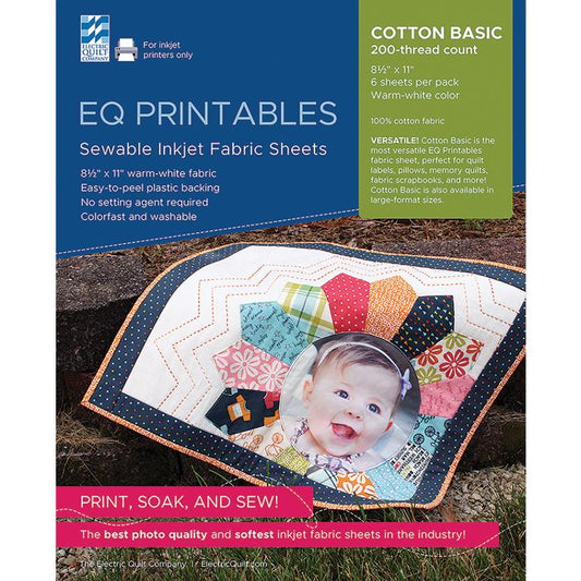 EQ Printables, Sewable Inkjet Fabric Sheets