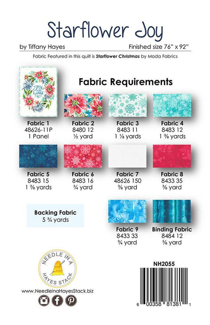 Starflower Joy Quilt Panel Pattern