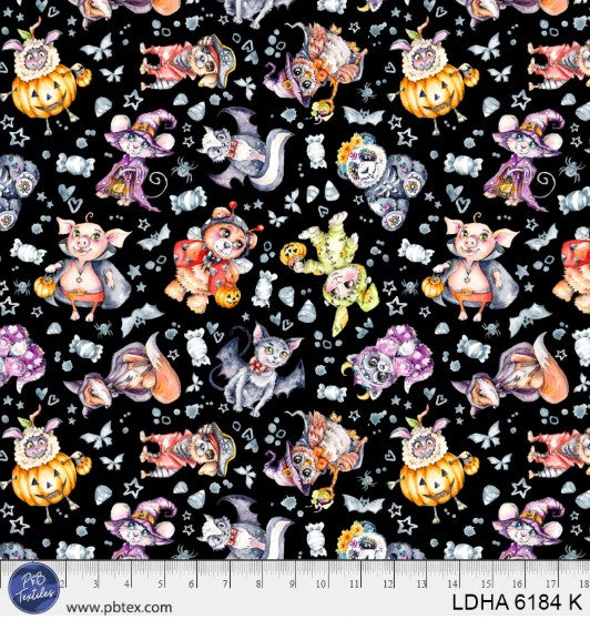 Little Darlings Halloween Costume Toss Animals Cotton Fabric