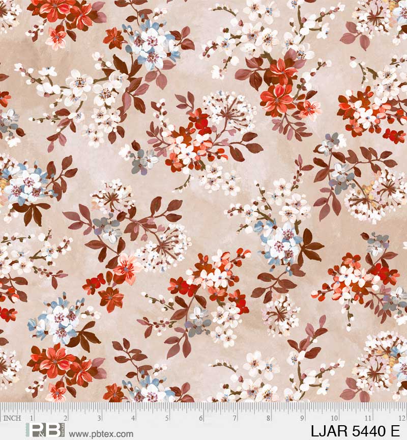 Le Jardin Floral Cotton Fabric by PB Textiles