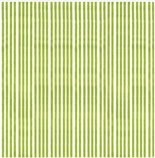 Lazy Stripe Green and White Fabric