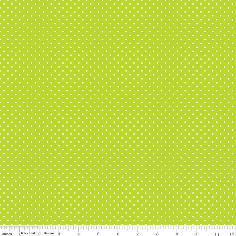 Lime Green Swisss Dot Basics, Basic Palette *