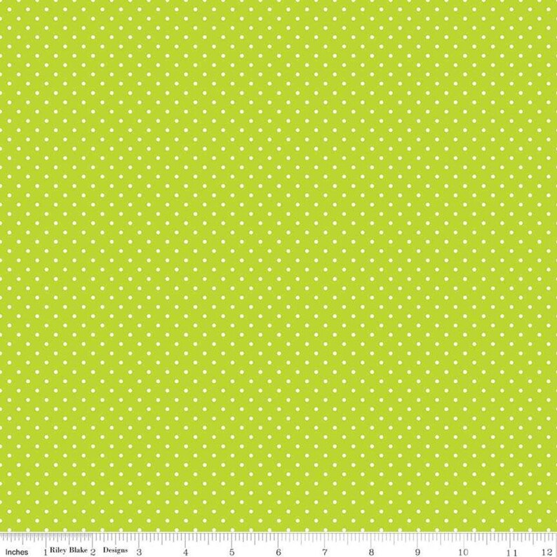Lime Green Swisss Dot Basics, Basic Palette