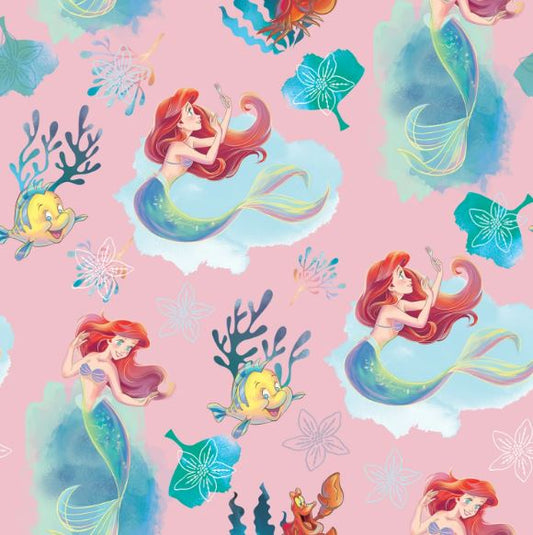 Little Mermaid Ariel Cotton Fabric