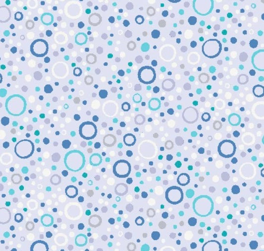 Little Squirt Bubble Pale Lilac Flannel Fabric