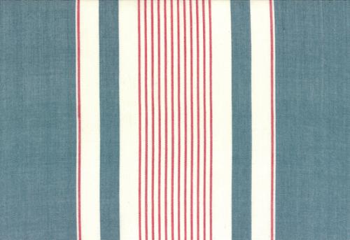 Toweling Fabric Picnic Point  Tea Red Blue 16in Wide by Moda