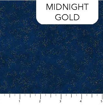 Radiance Shimmer Blender, Midnight Gold Fabric by Northcott