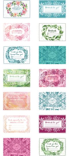 Moody Bloom Quilt Label Fabric Panel