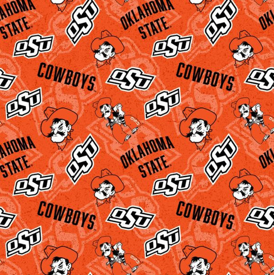 OSU, Oklahoma State University Cowboys fabric by Sykel *