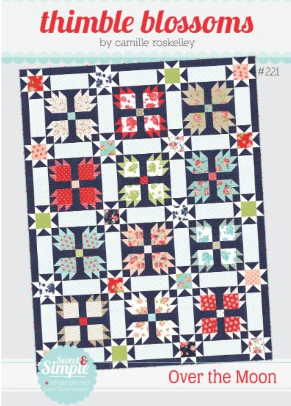 Over the Moon Paper Quilt Pattern, by Camille Roskelley #221, thimble blossoms