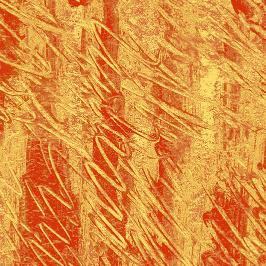 Fingerpainting Yellow Cotton Fabric from A Very Hungry Caterpillar Collection by Eric Carle