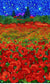 Poppies Field  Fabric Panel from Timeless Treasures