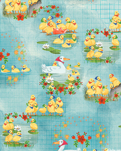 Darling Ducklings with Mama Cotton Fabric