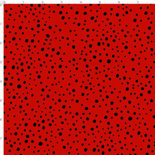Pepper Dots Red Fabric by Loralie Designs