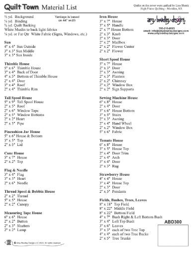 Quilt Town Quilt Pattern by Amy Bradley