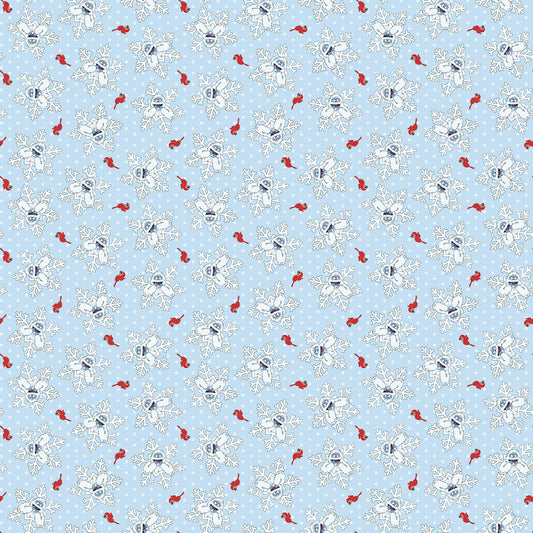 Bumble Light Blue from Rudolph the Red Nose Reindeer Collection Christmas Cotton Fabric by Northcott