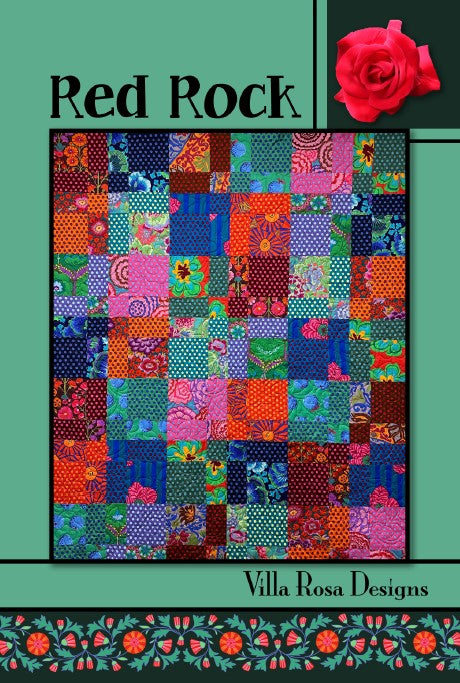 April 2024 PDF Quilt Pattern Collection of 5 digital patterns by Villa Rosa Designs, including Buckbee, Charbroiled, Dancing Corners, Red Rock and Window Weave