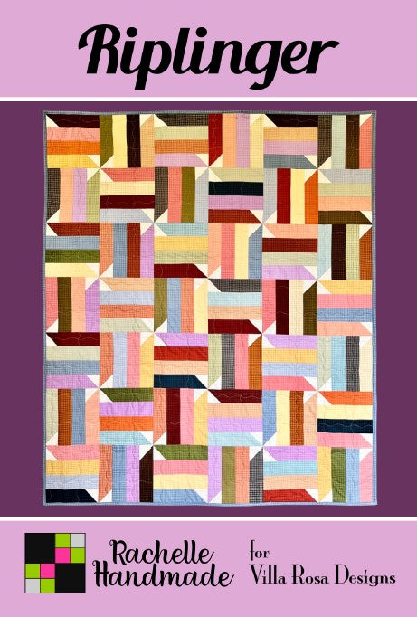 May 2024 PDF Quilt Pattern Collection of 5 digital patterns by Villa Rosa Designs, including Foxy, Highlight, Pinked, Riplinger, Sorbet