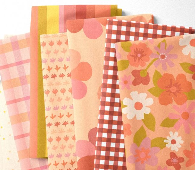 Flower Market Fat Quarter, flat pack by Paint Brush Studio.