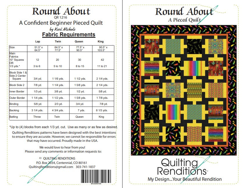 Round About PDF Quilt Pattern by Quilting Renditions
