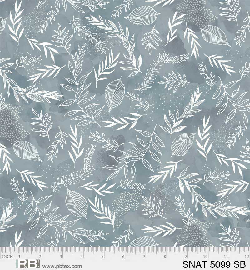 Serene Nature Blue cotton fabric From P & B Textiles