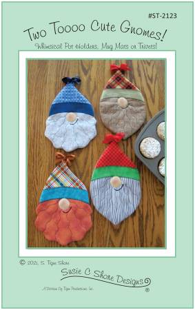 Two Tooo Cute Gnomes Potholders Pattern