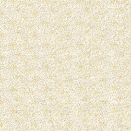 Spiderweb Cream colored Halloween Fabric, by Paint Brush Studios *