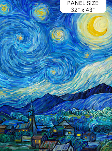 Starry Night Fabric Panel