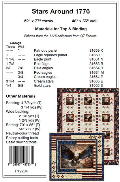 Stars Around 1776 PDF Download Quilt Pattern by Pine Tree Country Quilts
