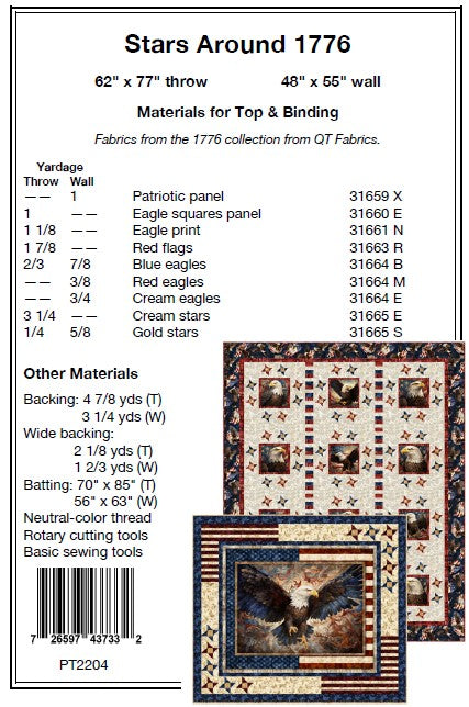 Stars Around 1776 PDF Download Quilt Pattern by Pine Tree Country Quilts