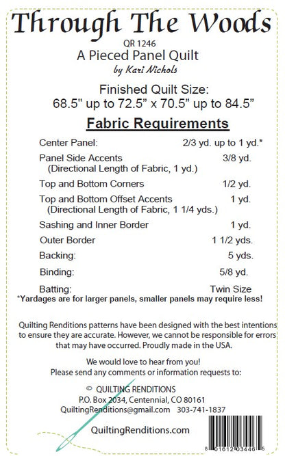 Through the Woods PDF Quilt Pattern by Quilting Renditions