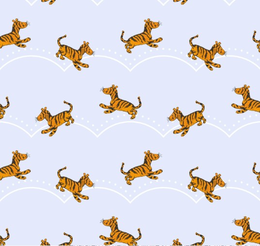 Winnie the Pooh Light Blue Tigger Cotton Fabric