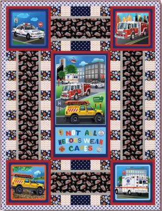 To the Rescue Fabric Blocks Panel