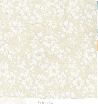 Basic Palette Tone on Tone Cream with floral Cotton Fabric
