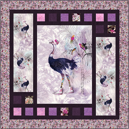 Triptych PDF Download Panel Quilt Pattern by Quilting Renditions