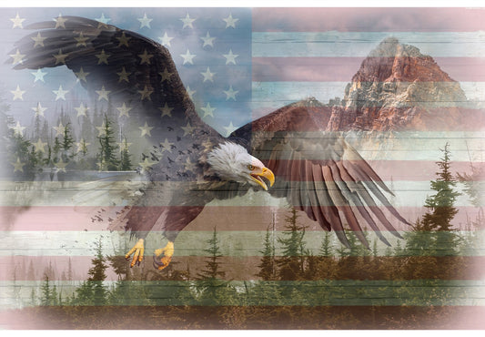 American Wild Eagle Fabric Panel #82