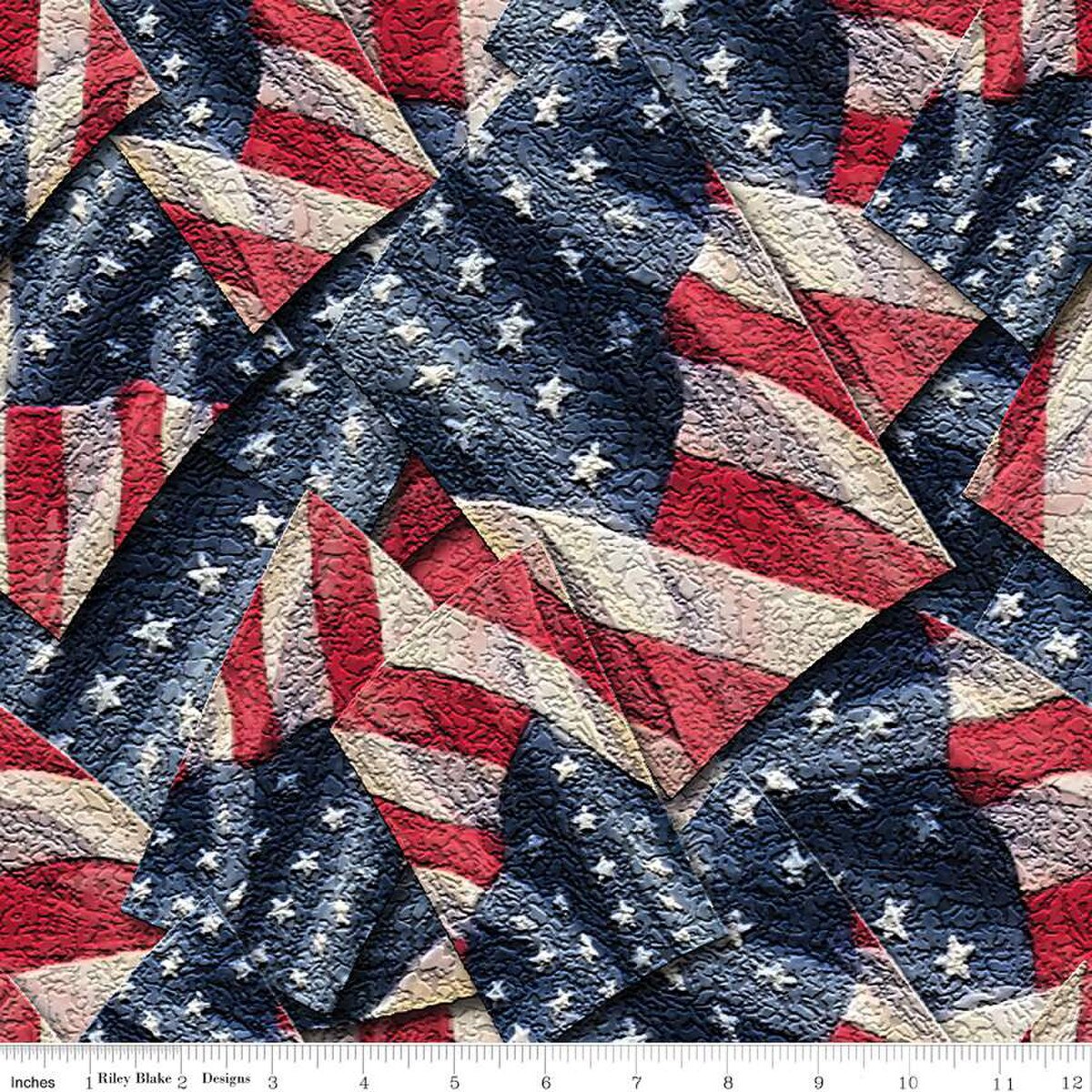 Coming Home, American Flag 108" Wideback Fabric by Riley Blake