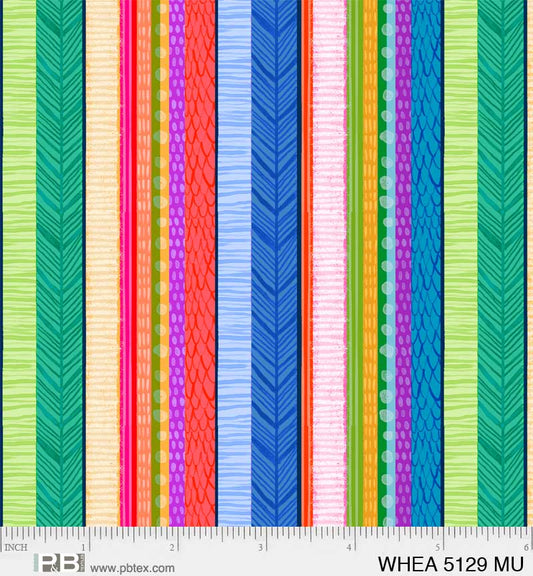 Stripe, multi color and design cotton fabric From P & B Textiles