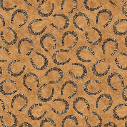 Cowboy Culture Horseshoe cotton fabric *