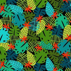 Colorful Leaves Fabric by Michael Miller