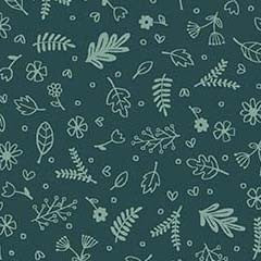 Yoga Garden Teal Fabric by Michael Miller