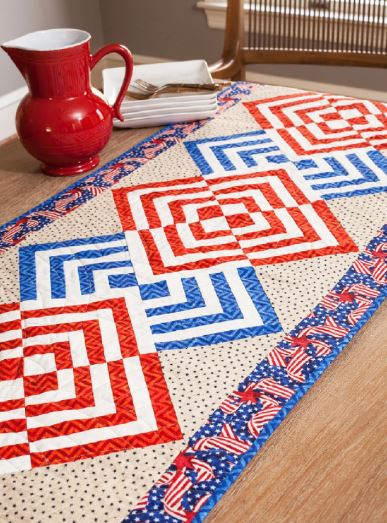 Glory in the Cabin Table Runner by Cut Loose Press Pattern