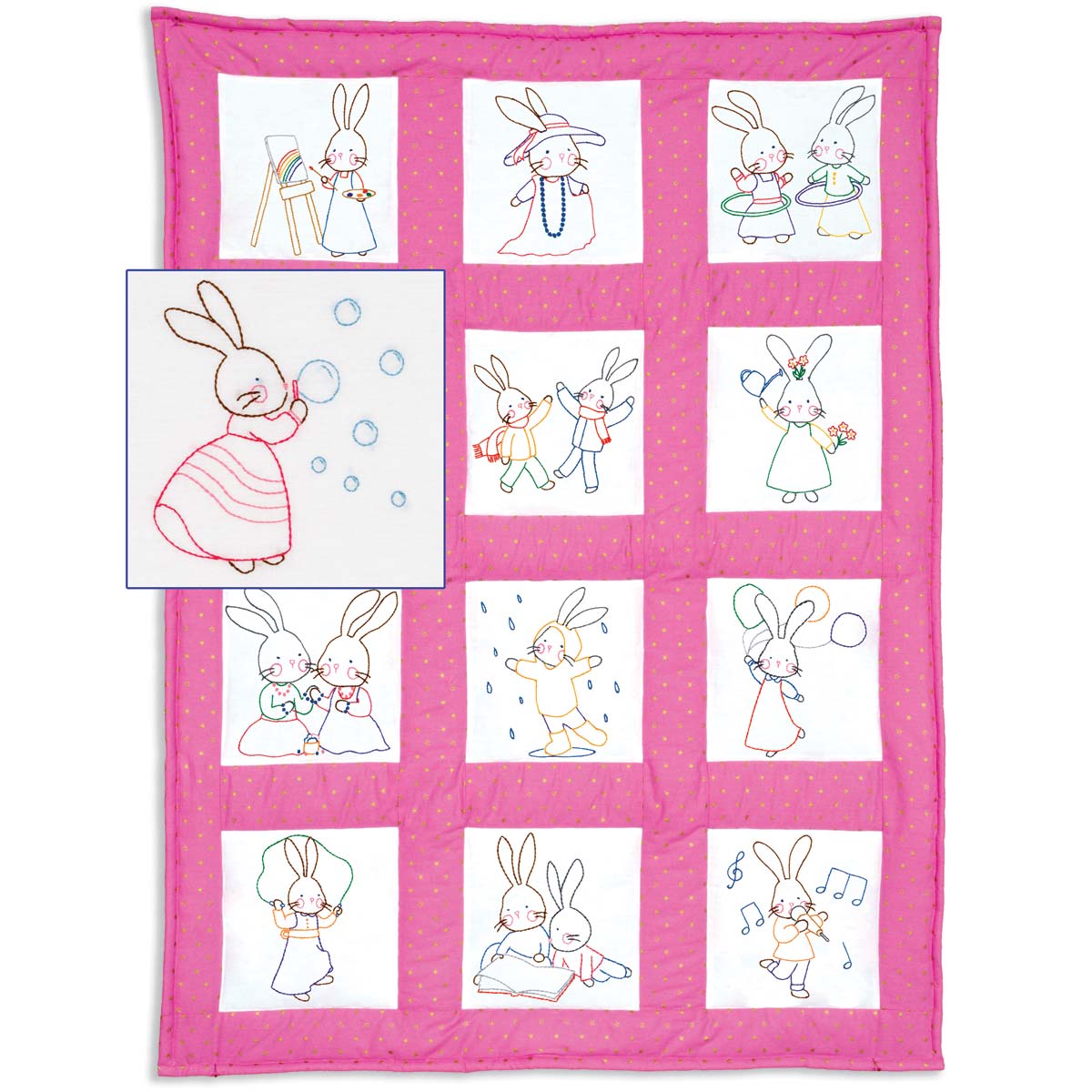 9" Nursery Quilt Blocks Needle Art