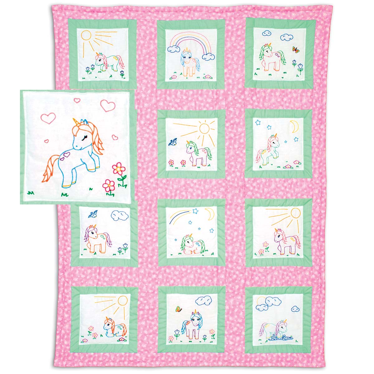 Theme 9" Quilt Blocks Needle Art