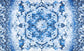 Silver Jubilee Blue Floral Fabric Panel