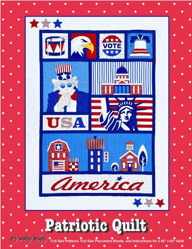 Patriotic Quilt Pattern America by Amy Bradley