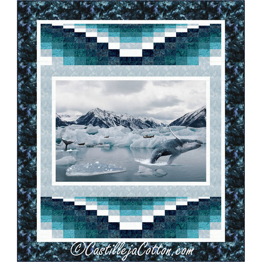 Artic Whales PDF Quilt Pattern by Castilleja Cotton