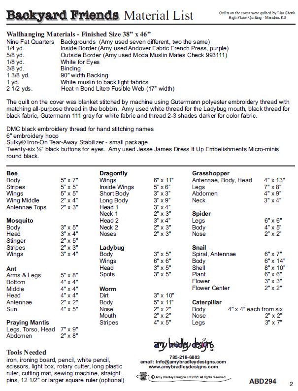 Backyard Friends PDF Download Quilt Pattern by Amy Bradley