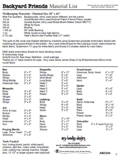 Backyard Friends PDF Download Quilt Pattern by Amy Bradley