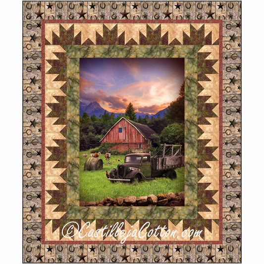 Barn and Truck PDF Quilt Pattern by Castilleja Cotton